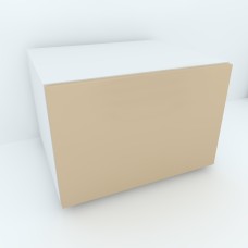 Armonia Comoda alba cu o usa cu sistem push front PAL Cappuccino